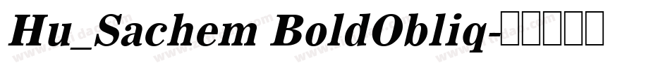 Hu_Sachem BoldObliq字体转换